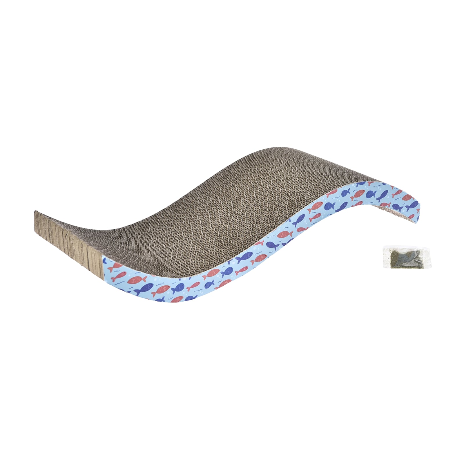 Cardboard Scratching Box with Catnip Sachet