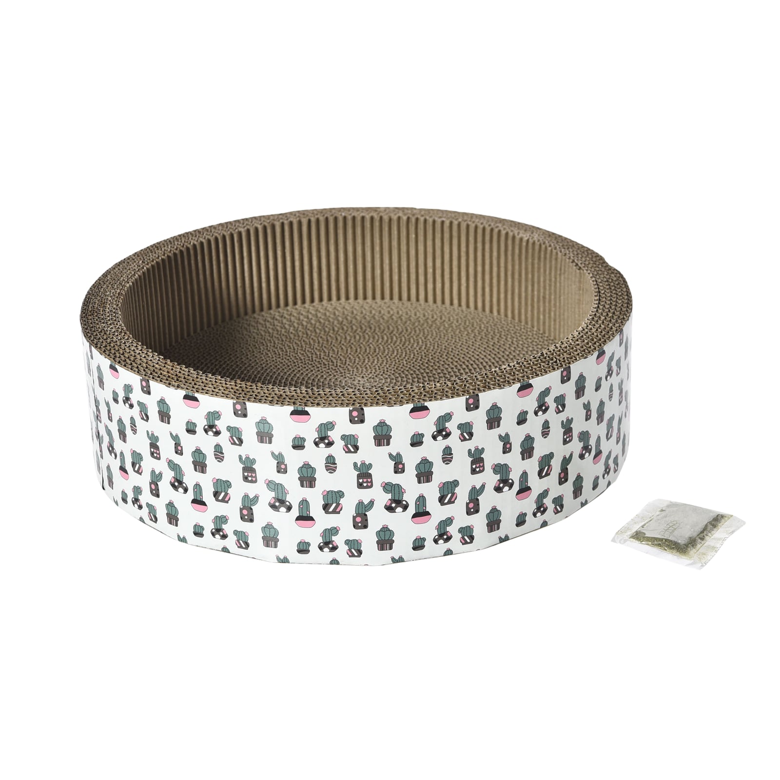 Cardboard Scratching Box with Catnip Sachet