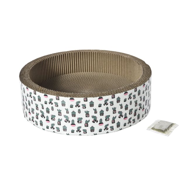 Cardboard Scratching Box with Catnip Sachet